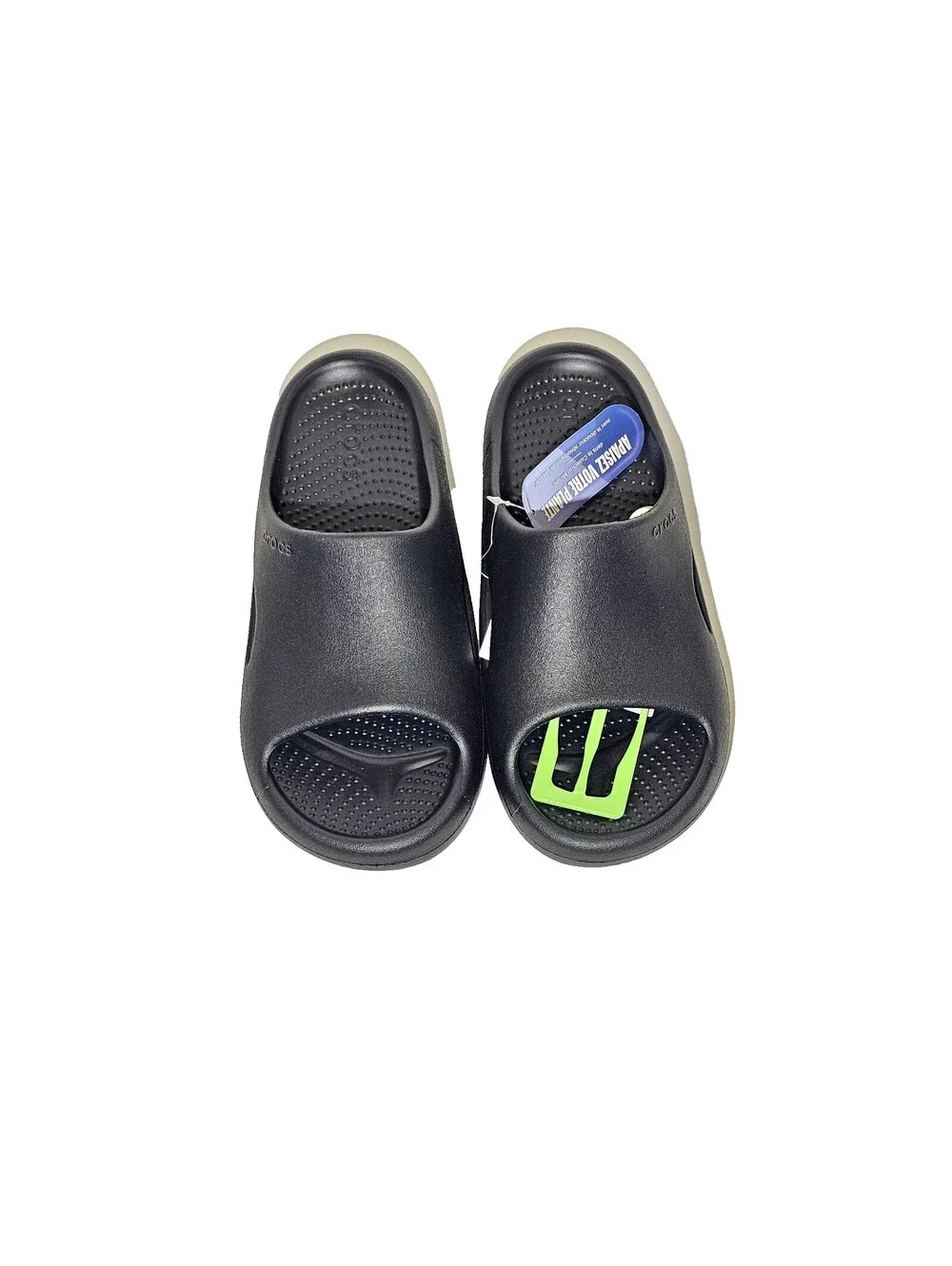 Crocs Mellow Recovery Slides Black Men’s 7 Women’s 9 Comfort Sandals 208392 NEW